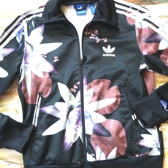 ADIDAS x FARM RIO Collab Limited Edition 2014 LOTUS Zip Black Track Jacket S NEW - Picture 4 of 16